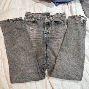 Ag Jean Size 24 Black Washed Gray